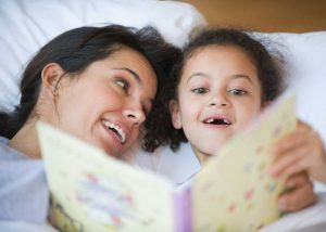 Bedtime story and conversation